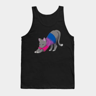 Bisexual cat stretching Tank Top